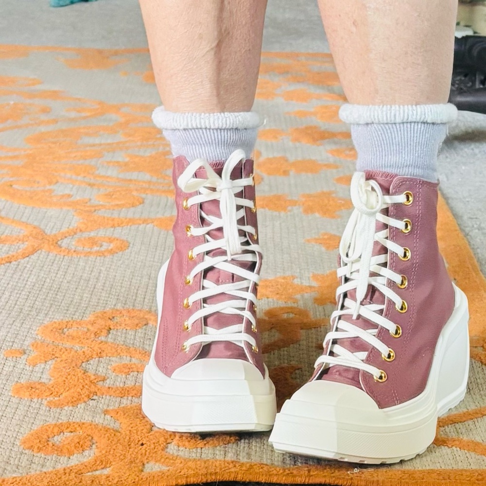 Converse Pink High-Top Platform Sneakers